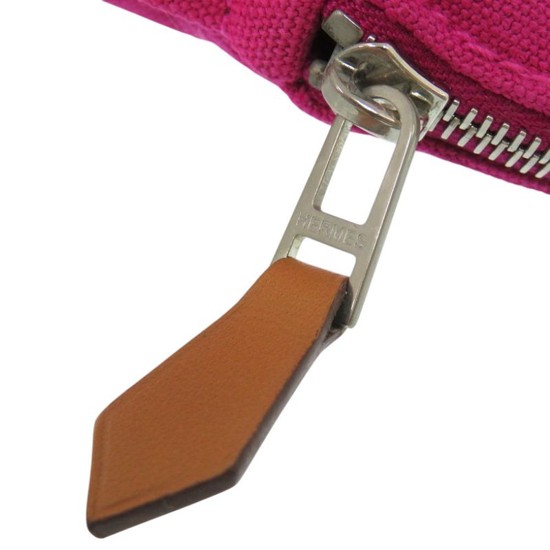 Hermes Bolide Pouch Mini Cotton Leather Pink Purple