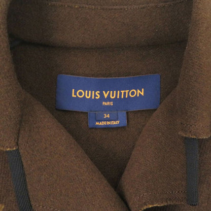 Louis Vuitton Monogram All Over Pattern 34 Wool Cashmere Brown Outer Coat