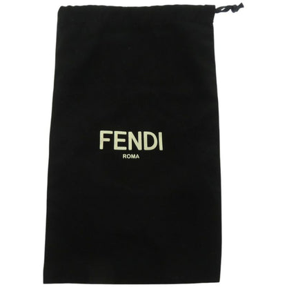 Fendi Pocket Charm Belt Bag Leather Black Red Key Holder