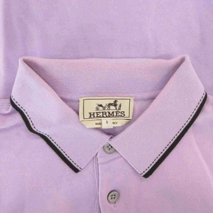 Hermes Polo Shirt Short Sleeve Pique H Logo Purple