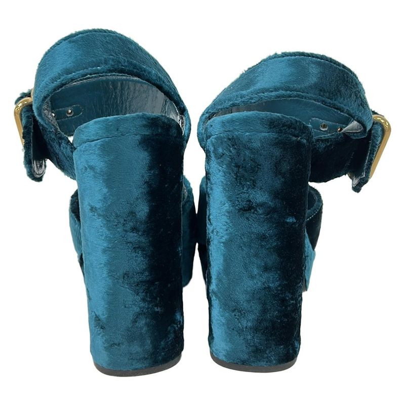 Prada Sandals 34 Light Blue Chunky Heel