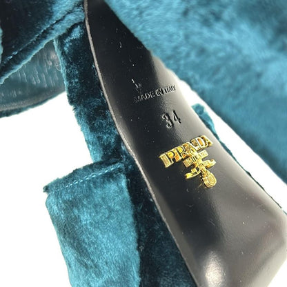 Prada Sandals 34 Light Blue Chunky Heel