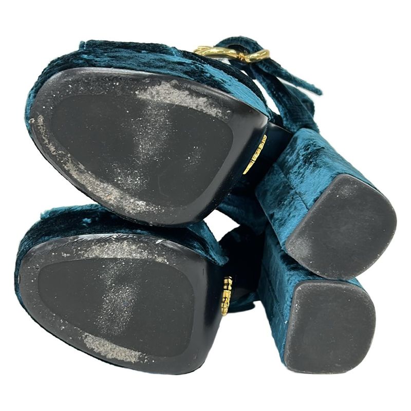 Prada Sandals 34 Light Blue Chunky Heel