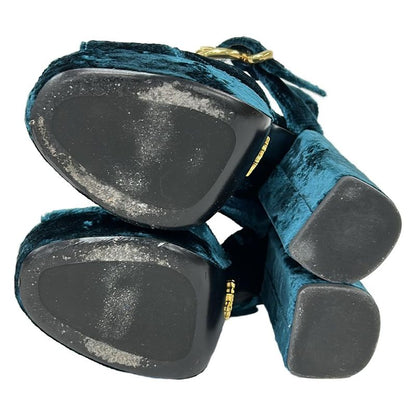 Prada Sandals 34 Light Blue Chunky Heel