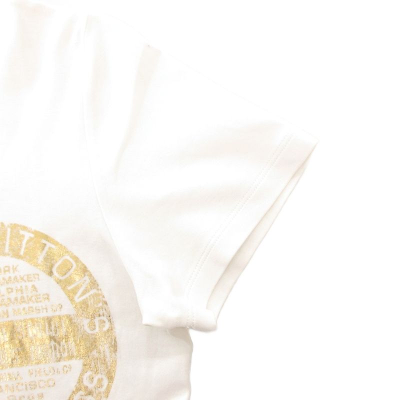 Louis Vuitton Twd T-Shirt Short Sleeve Print L White Gold Color