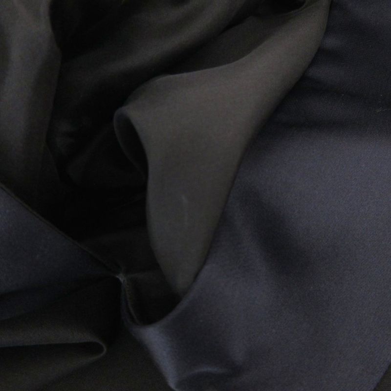 Celine Phoebe Season Dress Silk Blend 36 Navy Key Neck Knee Length 3/4 Sleeve