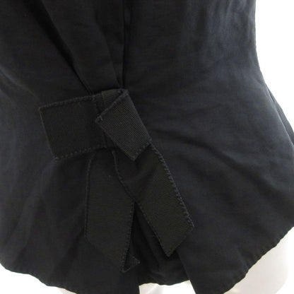 Louis Vuitton Shirt Blouse Black 38 Sleeveless Sheer Peplum FF