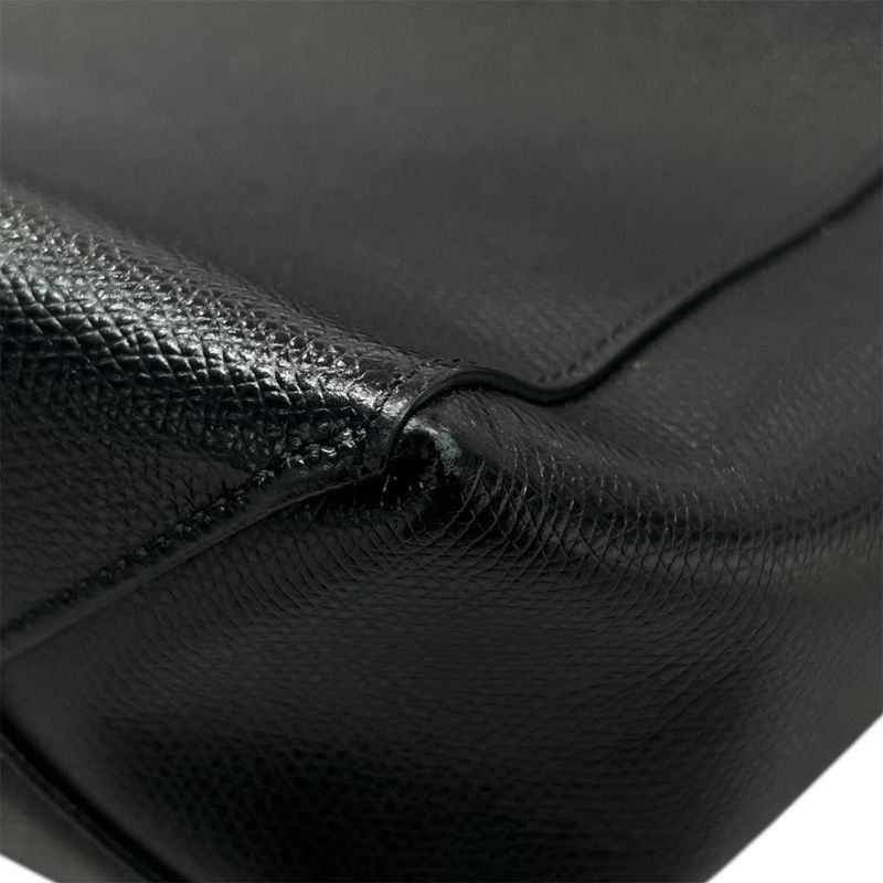 Celine Tote Shoulder Bag Vertical Cabas Small Leather Logo Black