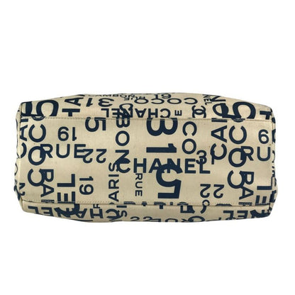 Chanel Shoulder Bag CC Coco Mark Logo Canvas White