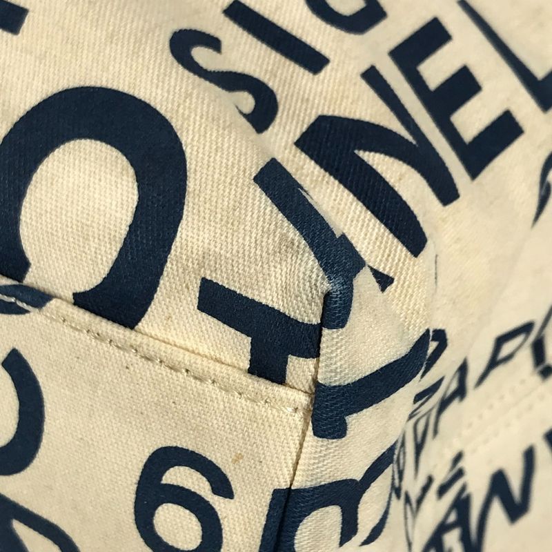 Chanel Shoulder Bag CC Coco Mark Logo Canvas White