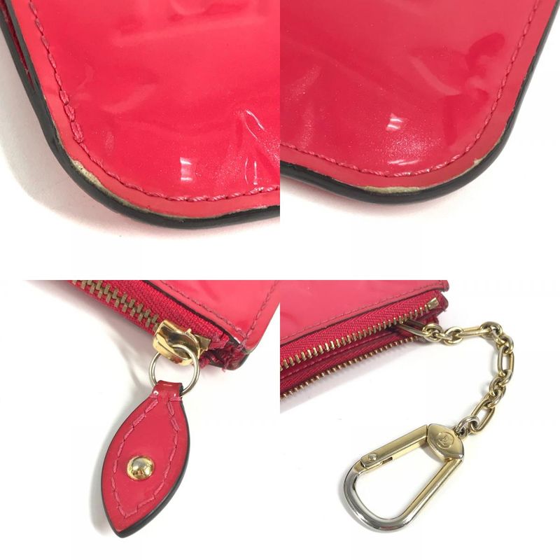 Louis Vuitton Coin Case Pochette Cles NM Monogram Vernis Canvas Pink