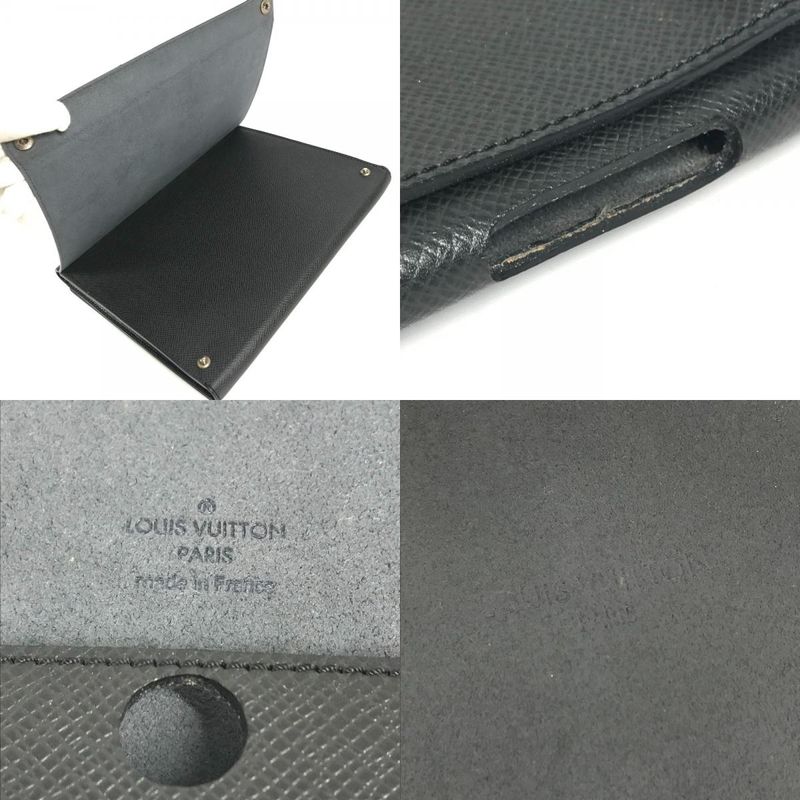 Louis Vuitton Ipad Case Etui Ipad Case Taiga Leather Ardoise Black