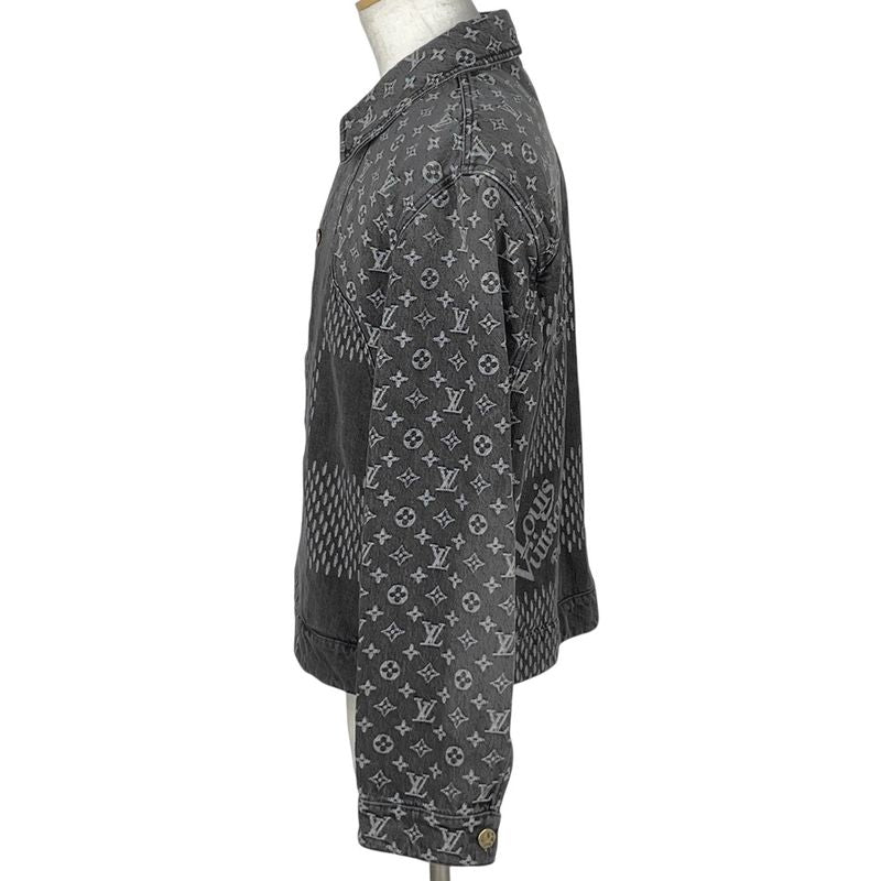 Louis Vuitton Giant Damier Wave Monogram Denim Jacket G Jean Nigo