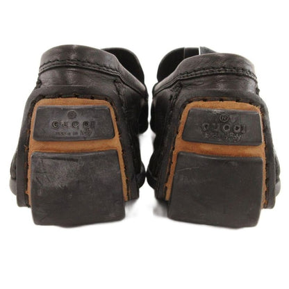 Gucci Slip on Loafers Leather 37.5 Black