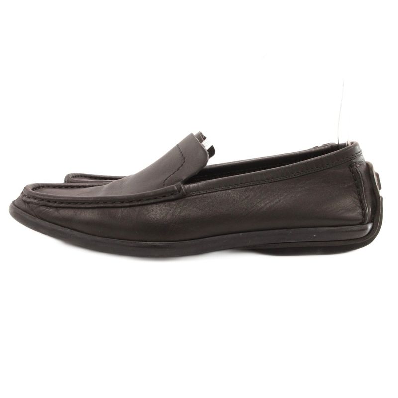 Gucci Slip on Loafers Leather 37.5 Black