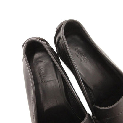 Gucci Slip on Loafers Leather 37.5 Black