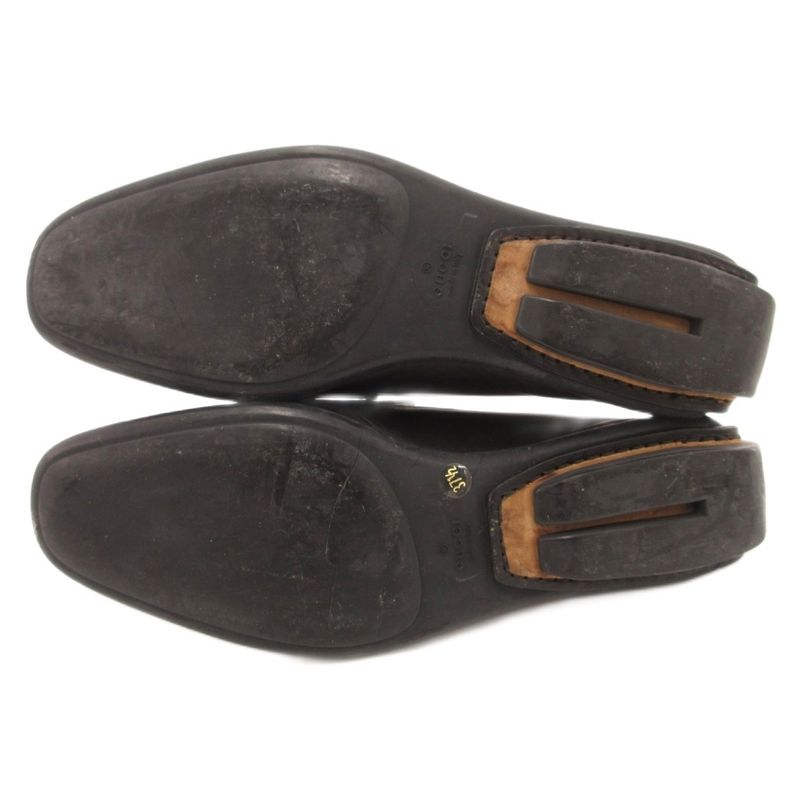 Gucci Slip on Loafers Leather 37.5 Black
