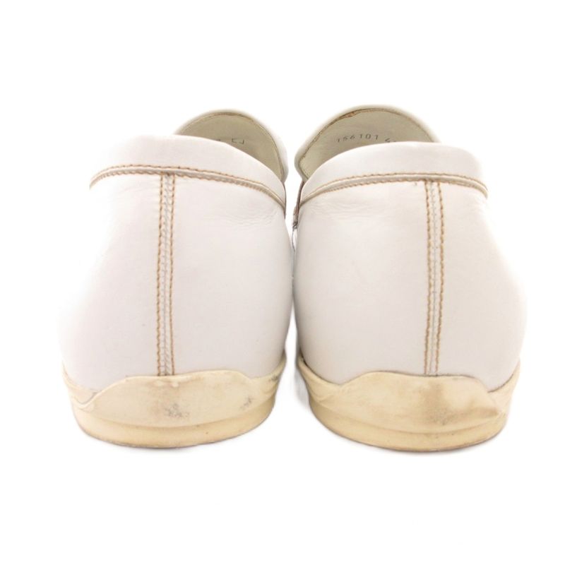 Gucci Coin Loafer Slip on Sherry Line Leather 42 White