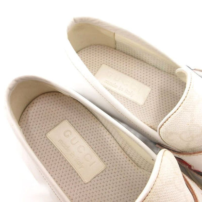 Gucci Coin Loafer Slip on Sherry Line Leather 42 White