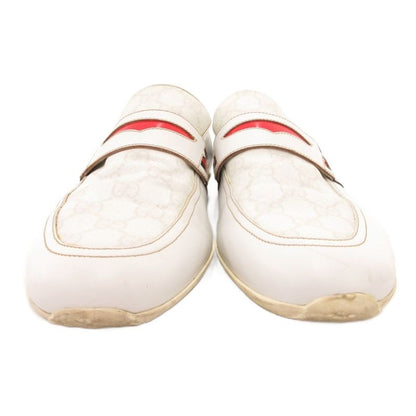 Gucci Coin Loafer Slip on Sherry Line Leather 42 White
