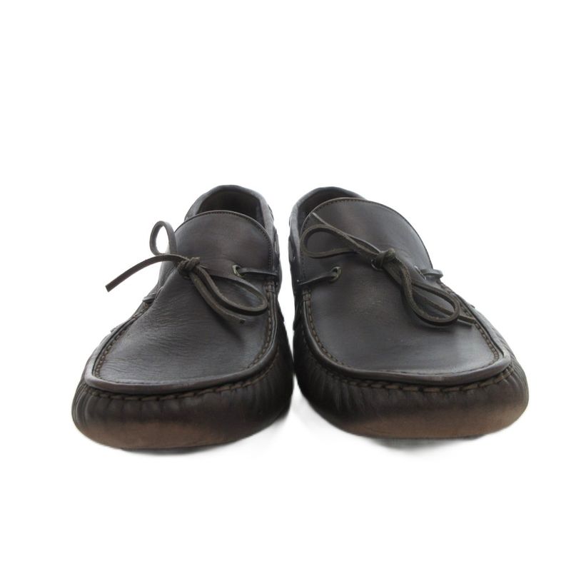 Bottega Veneta Deck Shoes Flat Ribbon Leather 41 Brown FF