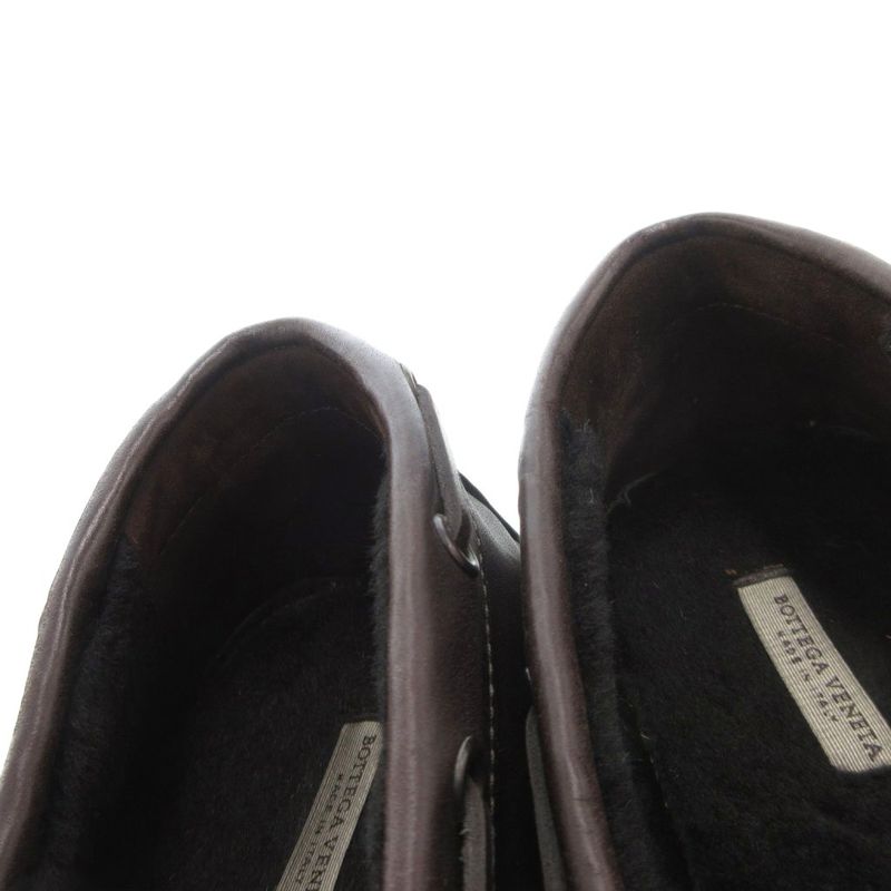Bottega Veneta Deck Shoes Flat Ribbon Leather 41 Brown FF