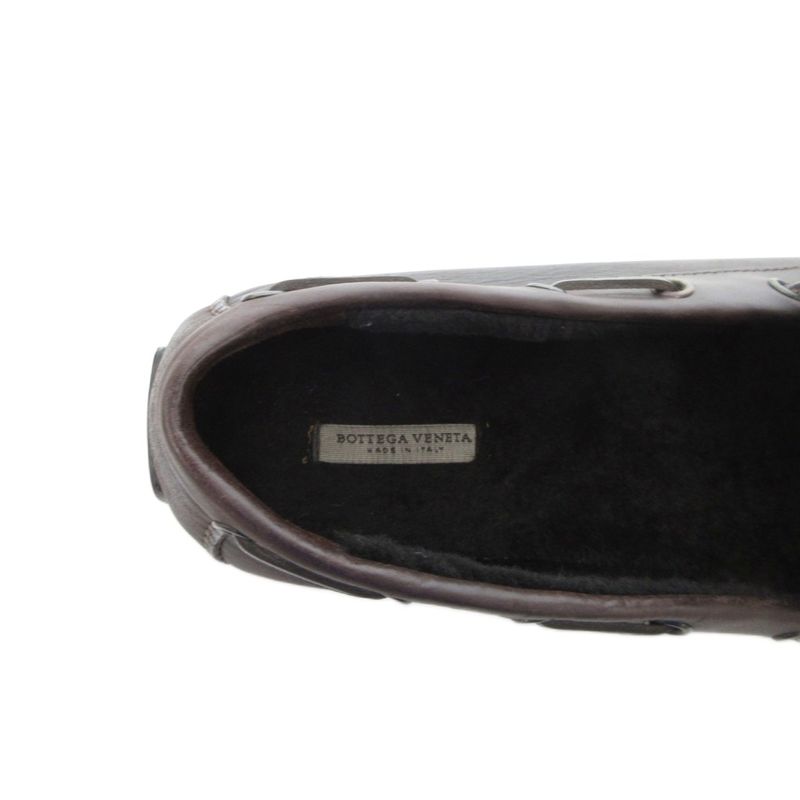 Bottega Veneta Deck Shoes Flat Ribbon Leather 41 Brown FF