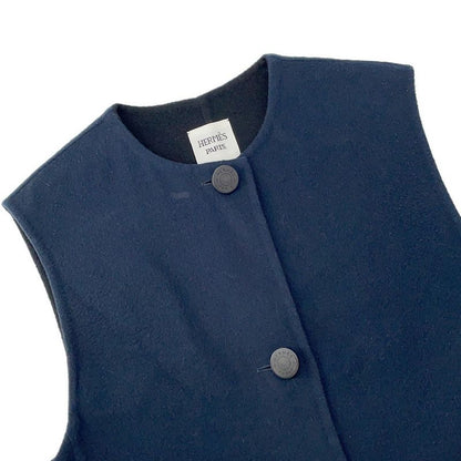 Hermes Long Gilet Vest Cashmere 34 Top