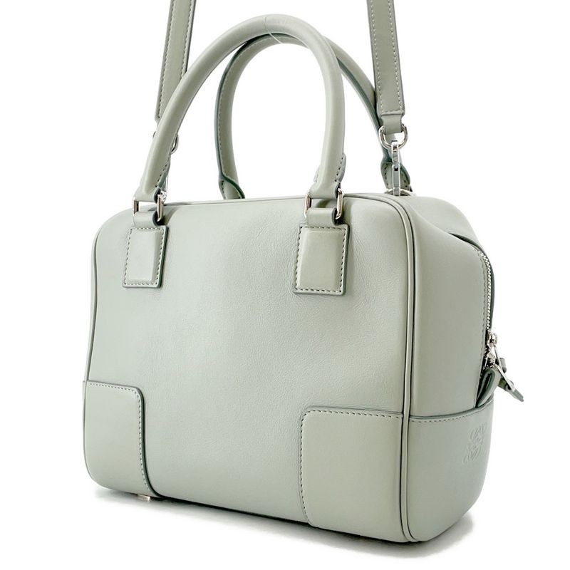 Loewe Handbag Amazona 19 Square Calf Leather 2-Way Light Green