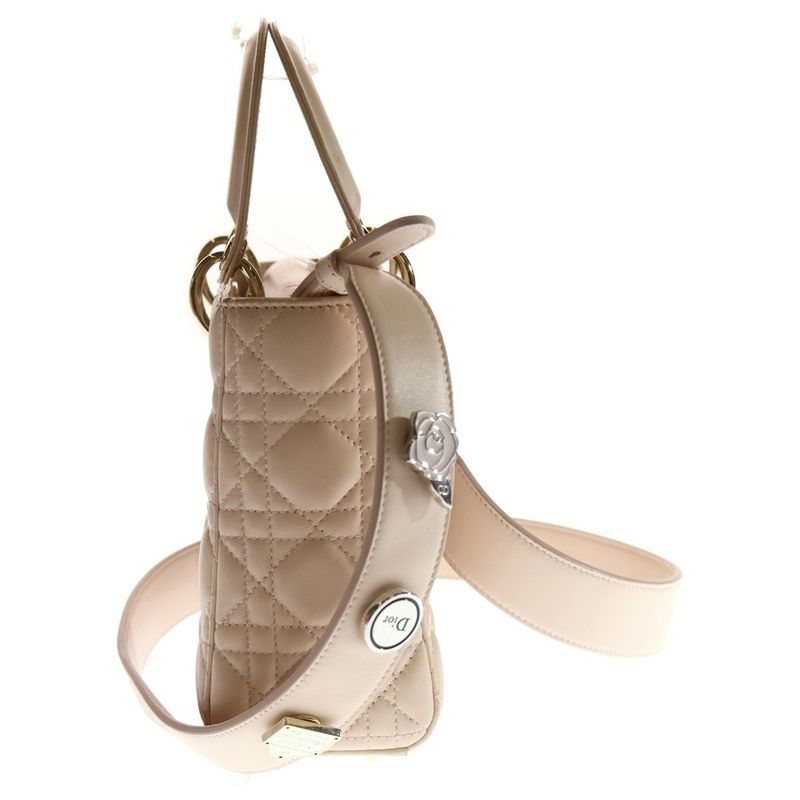 Dior Christian Myabcdior Cannage Small 2-Way Bag Handbag Baby Pink