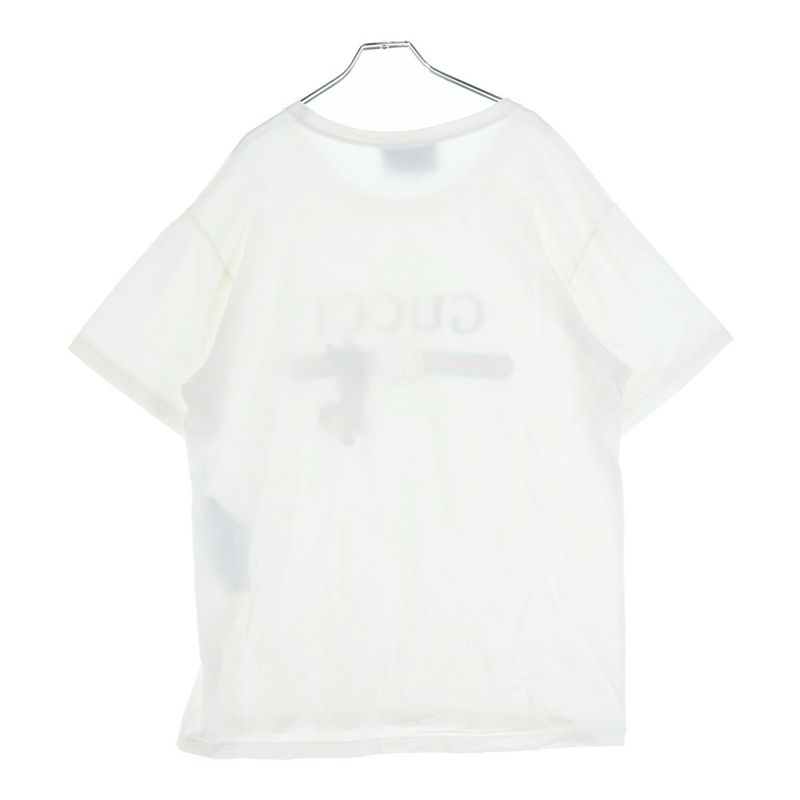 Gucci Rabbit Patch Short Sleeve T-Shirt Cut and Sew White