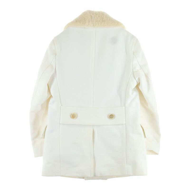 Gucci Beaver Fur Color Shearling Coat White