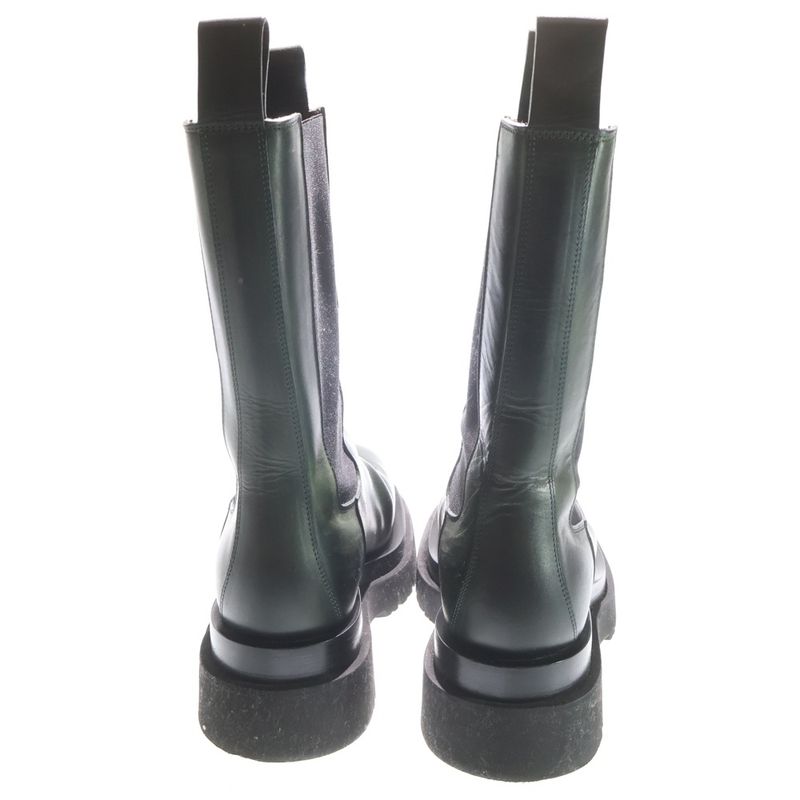 Bottega Veneta Lug Boots  Leather Side Gore Long Boots Shoes Black