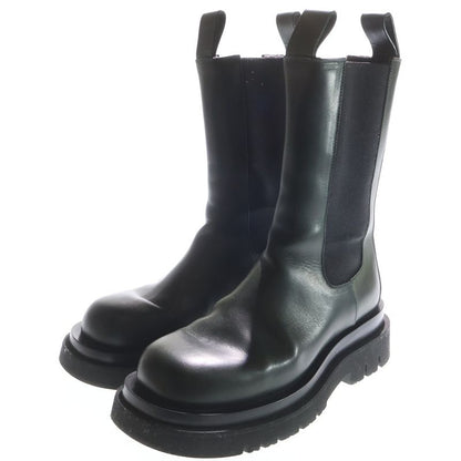 Bottega Veneta Lug Boots  Leather Side Gore Long Boots Shoes Black