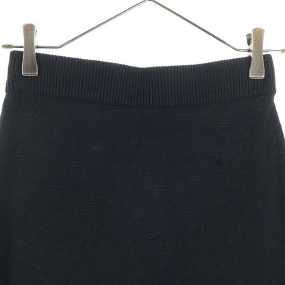Chanel Cotton Knit Tight Medium Skirt Black