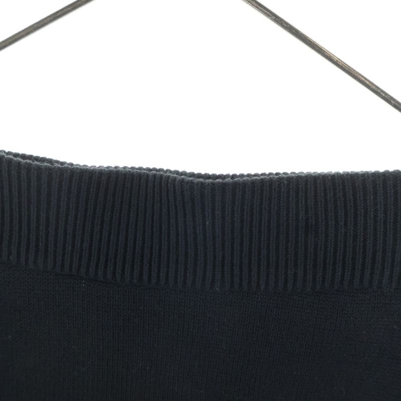Chanel Cotton Knit Tight Medium Skirt Black