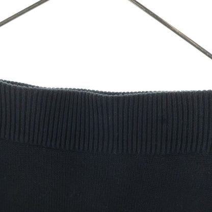 Chanel Cotton Knit Tight Medium Skirt Black