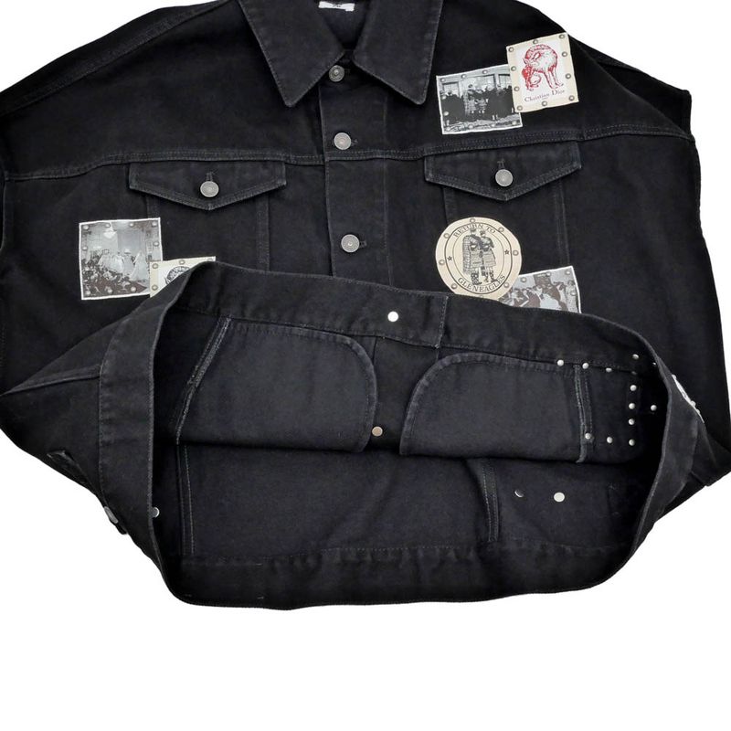 Dior Oversize Vest Patchwork Black 34