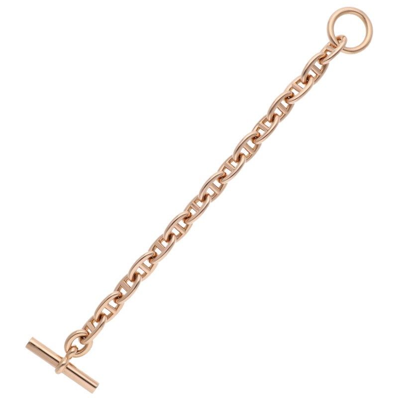 Hermes Chaine D'ancre MM 18K Pink Gold Bracelet