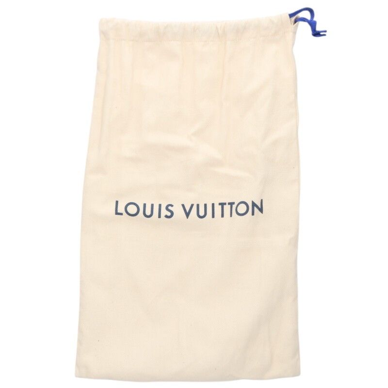 Louis Vuitton Time Outline Monogram Leather Sneakers with Logo Patch