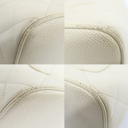 Chanel Reprint Tote Ivory Caviar Skin Handbag