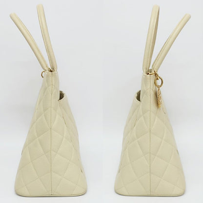 Chanel Reprint Tote Ivory Caviar Skin Handbag