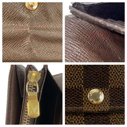 Louis Vuitton Damier Portefeuille Sarah Brown PVC Long