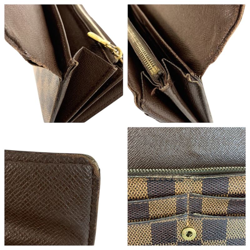 Louis Vuitton Damier Portefeuille Sarah Brown PVC Long
