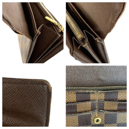 Louis Vuitton Damier Portefeuille Sarah Brown PVC Long
