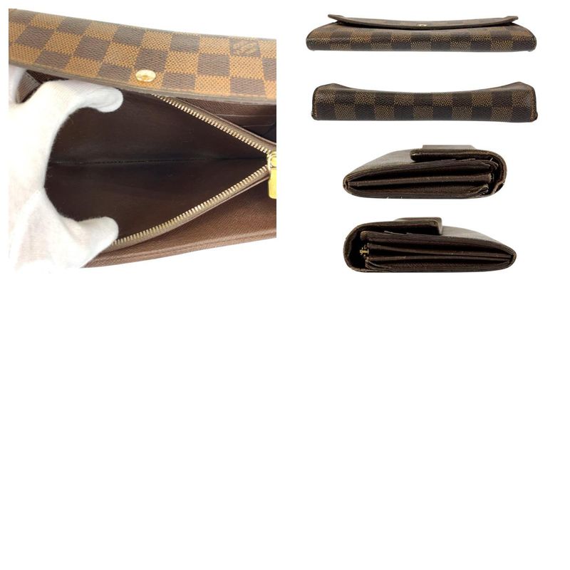 Louis Vuitton Damier Portefeuille Sarah Brown PVC Long