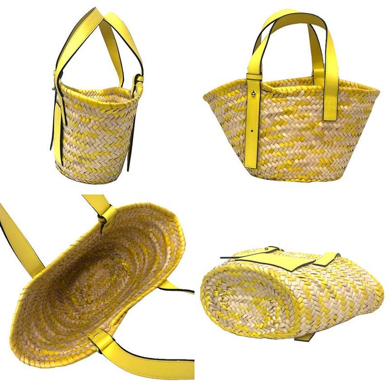 Loewe Basket Small Basket Tote Yellow