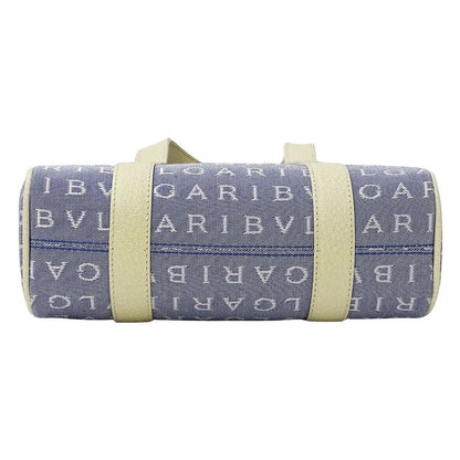 Bvlgari Tote Logomania Canvas Blue White Mini Bag