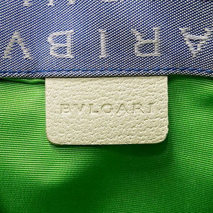 Bvlgari Tote Logomania Canvas Blue White Mini Bag