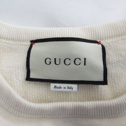 Gucci Trainer Sweatshirt Long Sleeve Round Neck Pullover Print Cotton White
